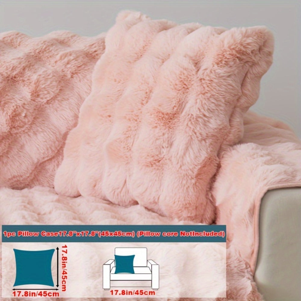 Faux Rabbit Plush Sofa Cover Winter Warm Thickened Anti-Slip Pet Friendly Cushion Protector for Living Room Bedroom Office 1 2 3 4 Seater - product image 37