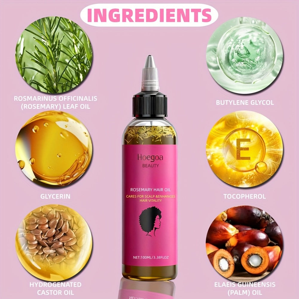 Rosemary Hair Oil 2 Pack Gift Set with Bataana Oil | Scalp Nourishing Moisturizing Hair Growth Treatment | Anti-Frizz Strengthening Natural Hair Oil for Women | Birthday Valentine' - product image 13