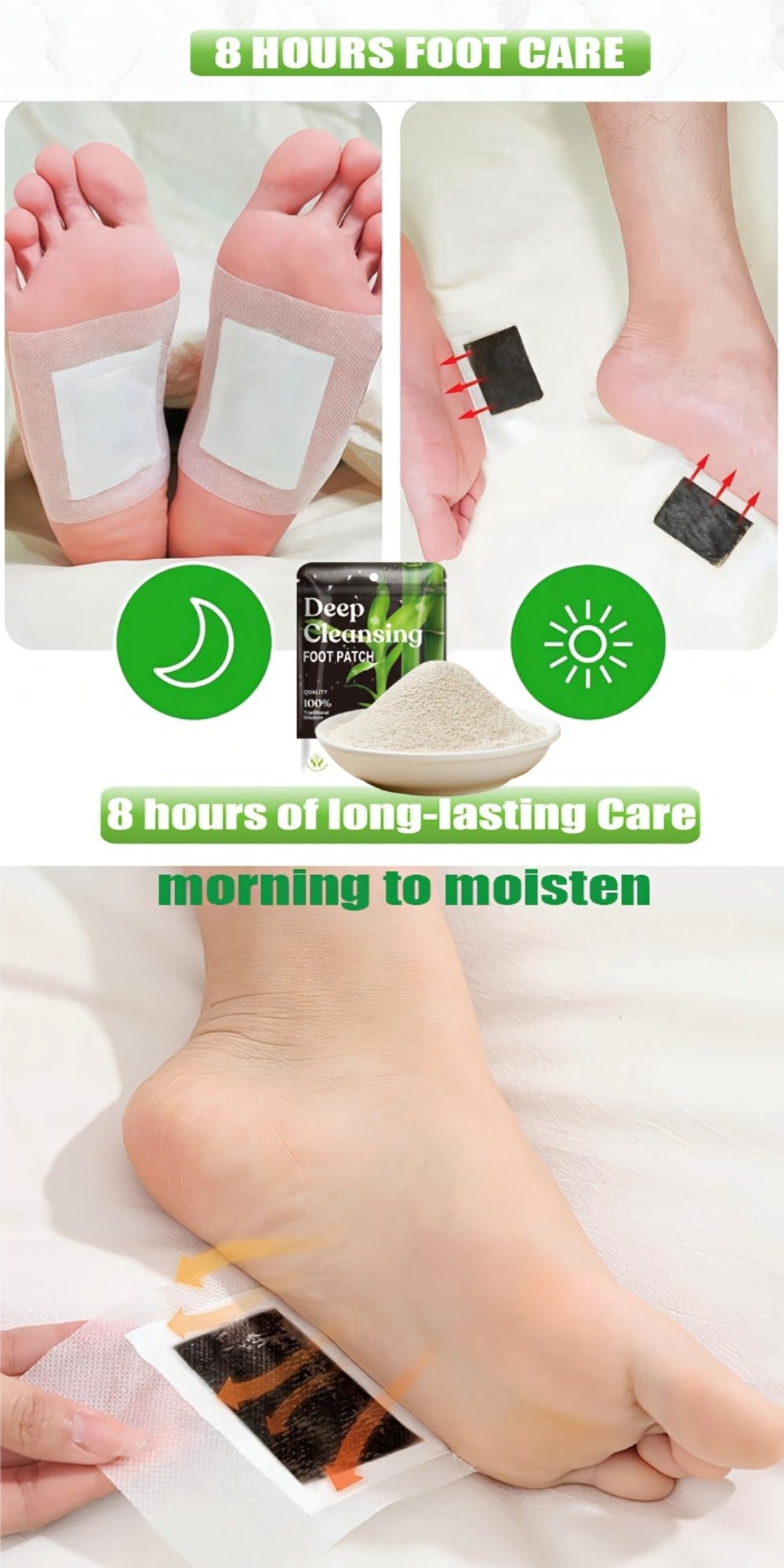 Detox Foot Patches with Bamboo Vinegar Ginger & Lavender — Natural Plant Formula Deep Cleansing Overnight Foot Pads, Moisturizing Soothing Foot Care for Tired Aching Feet, Home Spa - product image 22
