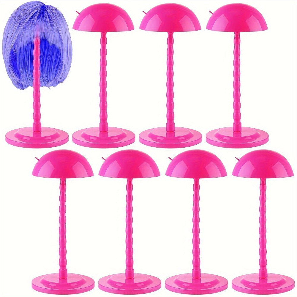 Wig Stand Set 8 Pack Portable Non-Slip Stable Wig Head Holder 13.8 Inch for Styling Storage Display Travel Salon Hat Stand White Rose Black - product image 2