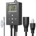 Digital Temperature Controller Thermostat Outlet Heating Cooling Mode 14°F-140°F LCD Display Buzzer Alarm 120V 10A 1200W for Freezer Greenhouse Reptile Aquarium Incubator Home Brew - product image 15