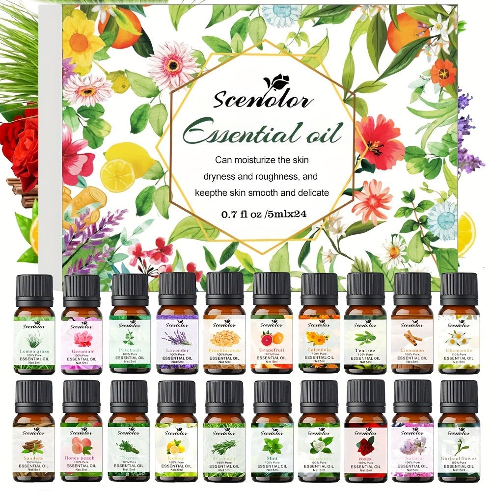 Fragrance Essential Oil Gift Set – Premium Hotel Scent Diffuser Oils for Candle Making, Aromatherapy & Home Fragrance | 12 or 24 Piece Set - product image