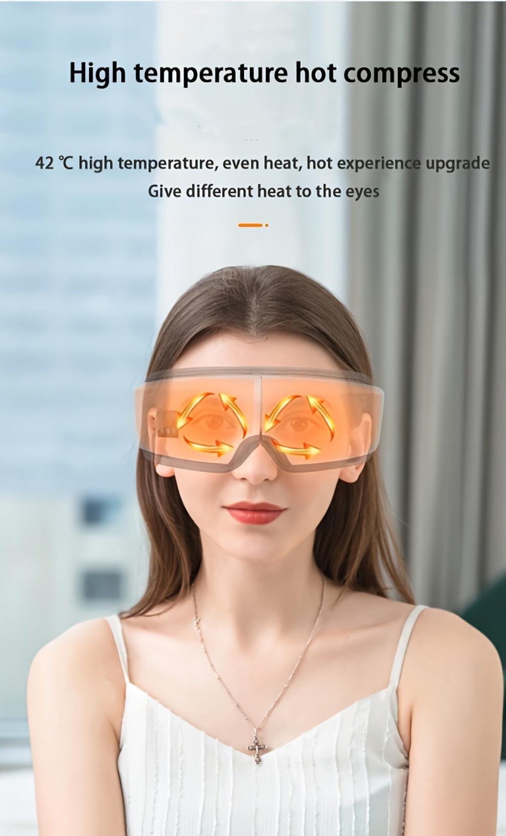 Eye Massager 4D Kneading Vibration Hot Compress Bluetooth Music Massage – Rechargeable Portable Eye Relax Device for Stress Relief - product image 12
