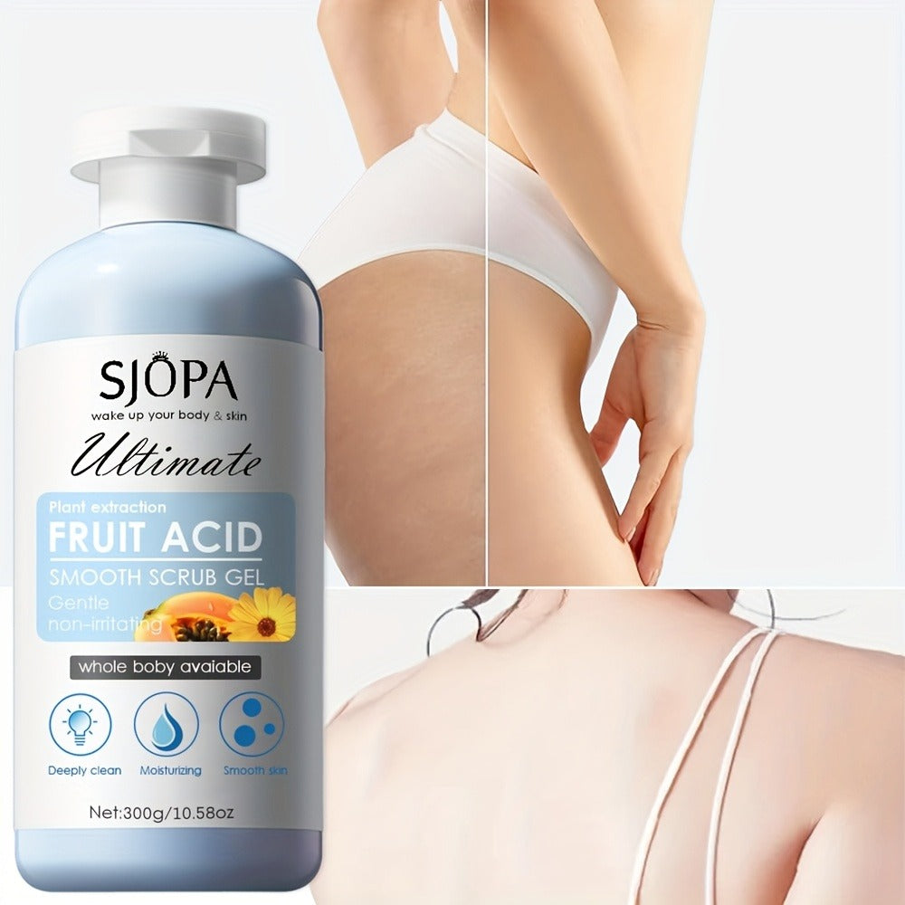 Body Scrub Exfoliating Gel Set 300g with Bath Cloth — Aloe Vera Papaya Chamomile Deep Cleansing Moisturizing Whole Body Scrub for Women Men All Skin Types, Brightening Spa Gift - product image 9