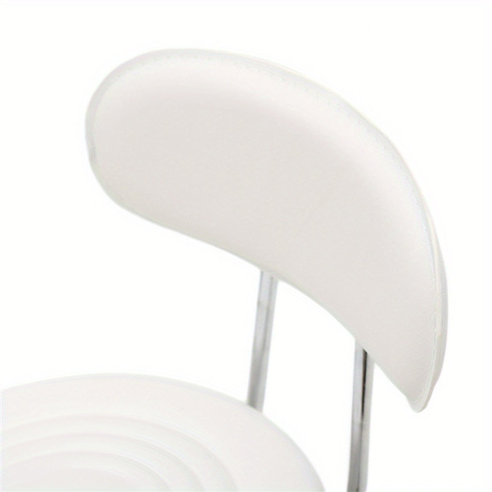 Saddle & Round Salon Stool with Backrest 360-Degree Swivel — Adjustable Height Professional Chair for Salon, Spa, Barber, Kitchen & Bistro, Black & White, 2 Styles - product image 14