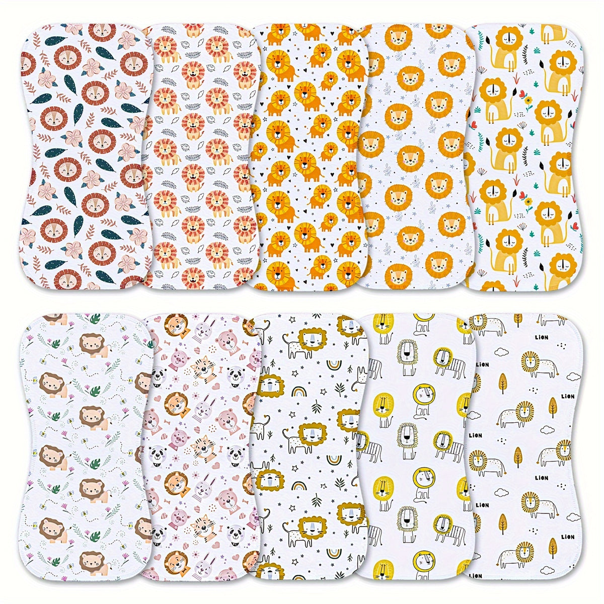 10pcs Burp Cloths for Baby Boys and Girls - Baby Burp Cloth, Baby Washcloths, Burp Rags, Large Neutral Burp Clothes for Newborn - product image 7