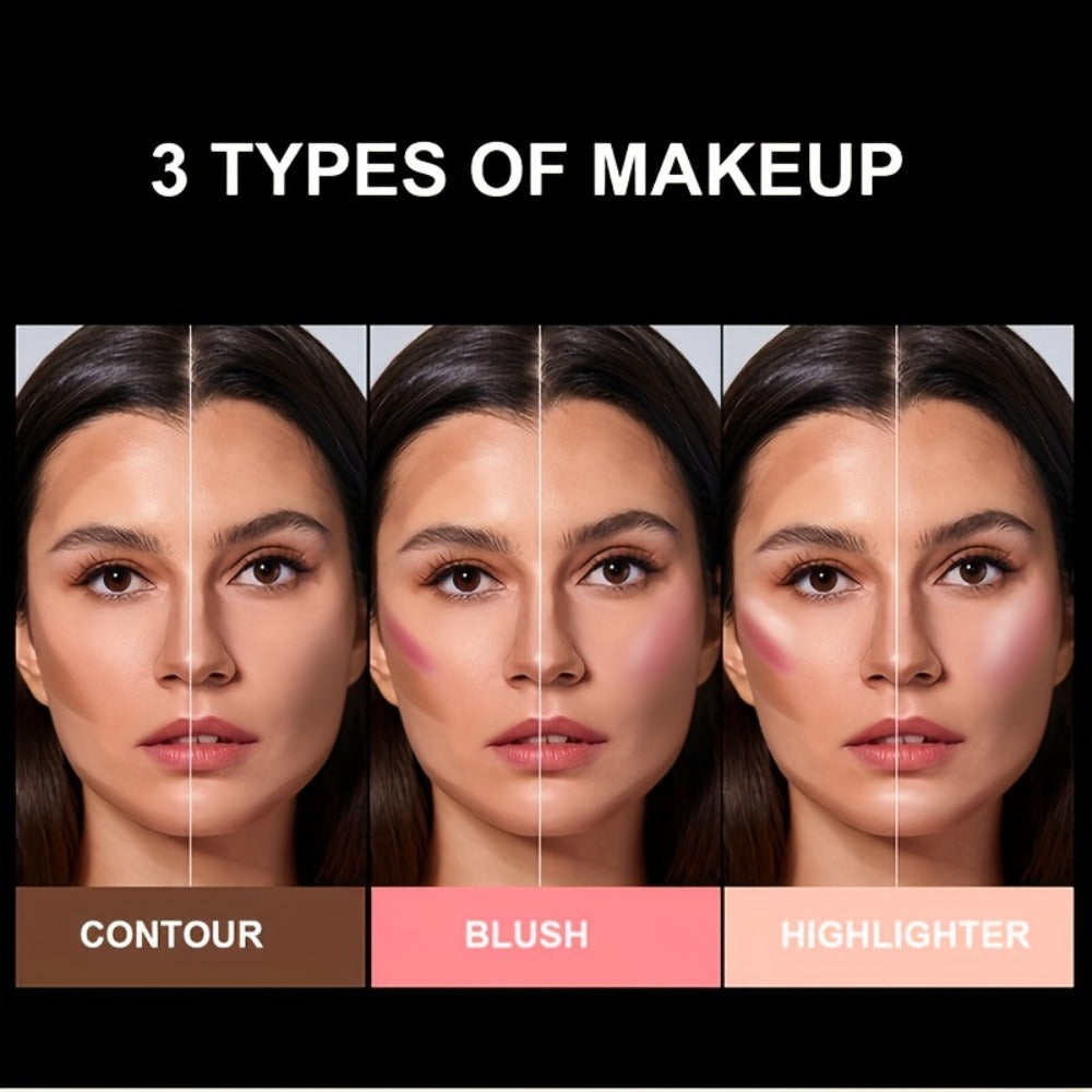 3-in-1 Makeup Stick Set 6pcs — Waterproof Blush Eye Shadow & Highlighter Stick, Long-Lasting Moisturizing Cream Formula, Pink & Brown Luster Shades for All Skin Tones - product image 7