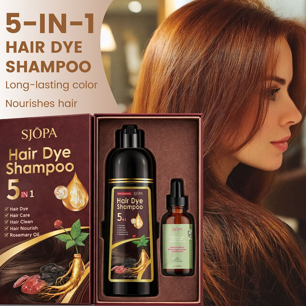 Hair Color Shampoo 5-in-1 Instant Gray Coverage Color Dyeing Conditioner 16.9oz – SJOPA No Ammonia Safe Natural Formula 12 Shades Unisex Men Women - product image 15