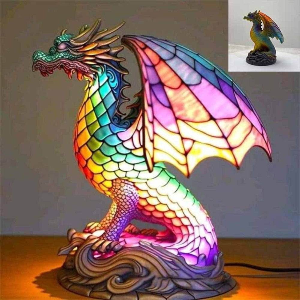 3D Resin Animal Night Light – Bohemian Vintage Dragon, Owl & Sea Turtle Stained Desk Lamp for Bedroom, Home Decor, Birthday & Christmas Gift (Dragon / Owl / Sea Turtle) - product image 7