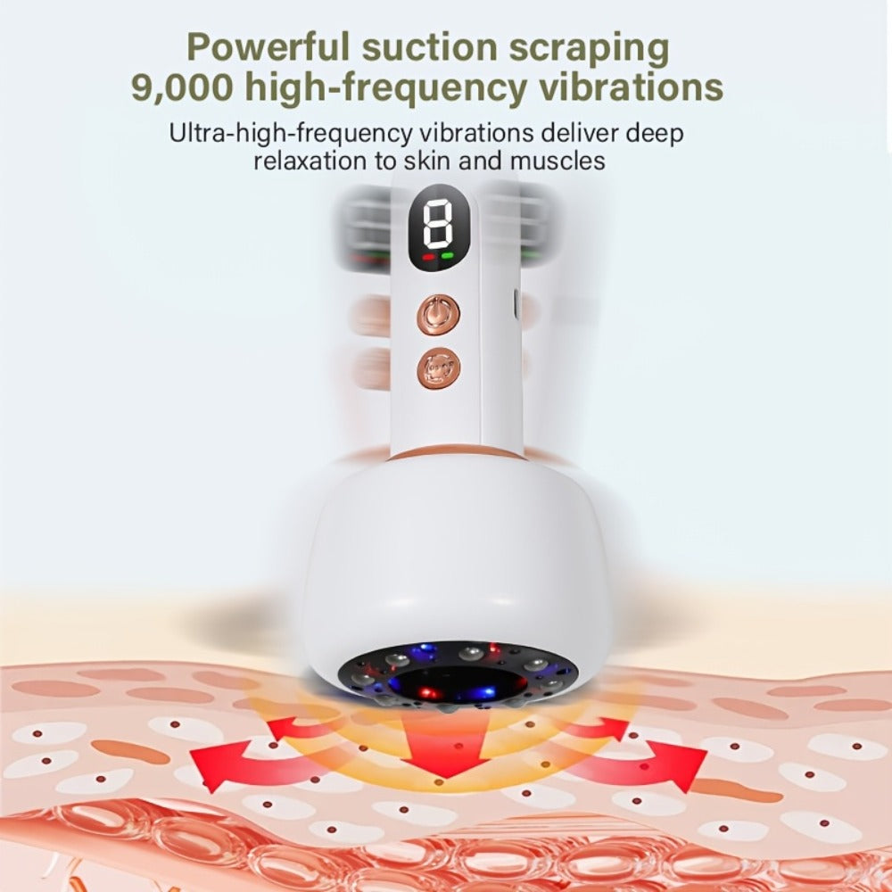 Vacuum Cupping Massager USB Rechargeable Scraping Massage Device Intelligent Suction Cup with 1200mAh Battery for Neck Shoulder Back Pain Relief Home Use - product image 5