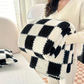 French Plaid Double-Sided Flannel Blanket – Soft Panda & Grid Pattern Throw for Sofa, Bed & Travel, Machine Washable, 6 Designs, 4 Sizes - product image 21