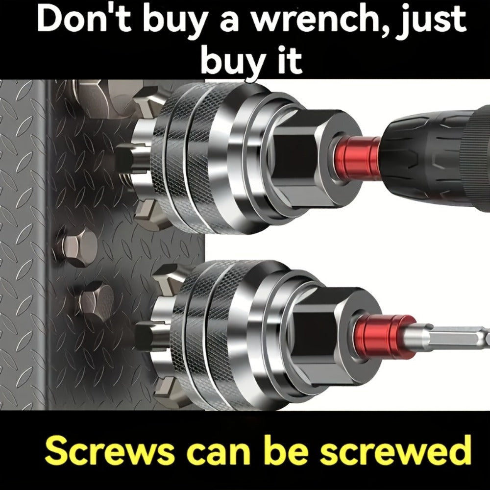Universal Socket Wrench Adapter 10-19mm - Adjustable Hex Nut & Bolt Socket, Fits 3/8" Drive Ratchet, Torque Wrench & Electric Drill, All-in-One Socket Tool for Home & Professional  - product image 4