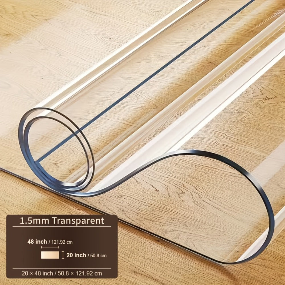 Clear PVC Tablecloth Table Protector 1.5mm Thick Transparent Table Cover Heat Resistant Scratch Resistant Waterproof Desk Mat for Dining Table Home Office Restaurant Coffee Table M - product image 5