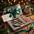 Hand Forged Chef Knife Set with Knife Rack Butcher Knife Bone Cutter Meat Cleaver Vegetable Chopper Kitchen Knife Set for Cooking Camping BBQ Outdoor Hunting Holiday Gift - product image 14