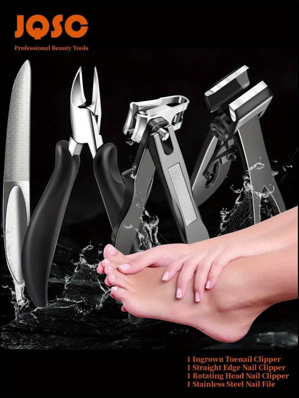 Thick Toenail Clipper Set for Seniors & Diabetics — Wide Jaw Ingrown Toenail Clipper, Heavy Duty Angled Nail Clipper & Nail File Kit for Men and Women, Professional Thick Nail Cutt - product image 9
