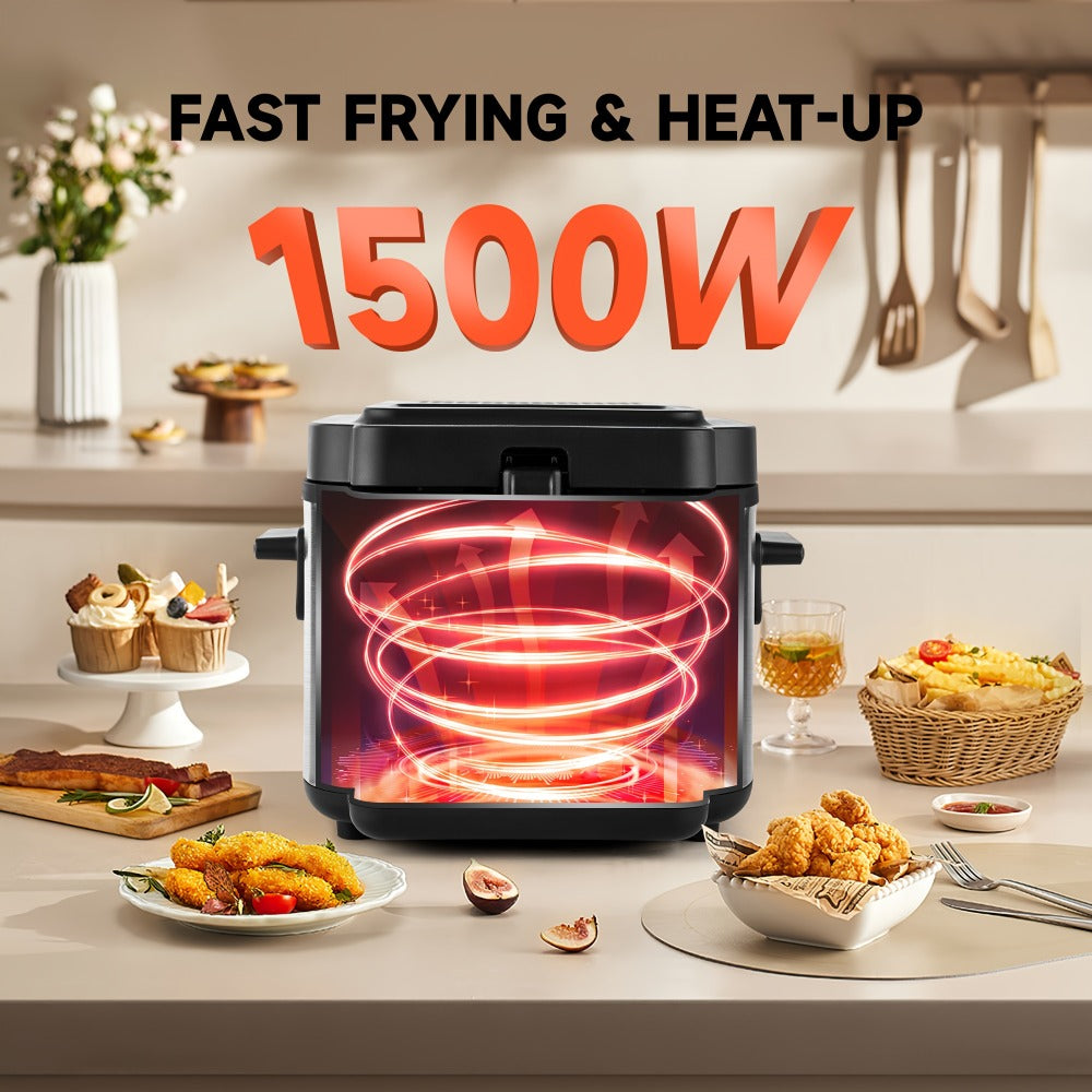 Deep Fryer 1500W Electric – Non-Stick Stainless Steel Frying Pot with Adjustable Temperature Control & Frying Basket, 1.5L / 2.5L / 3L / 5L / 6L Capacity for Home Kitchen - product image 12