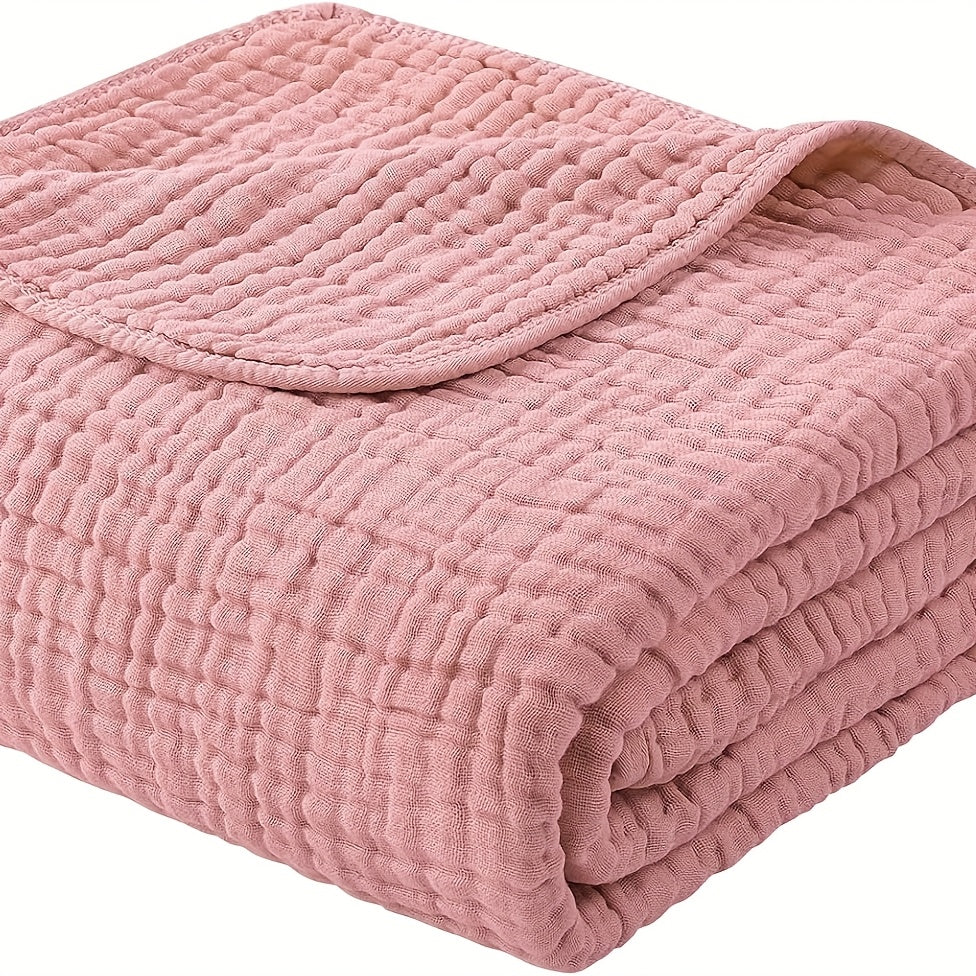 100% Cotton Muslin Blanket 6 Layer, Soft Morandi Color Gauze Blanket for Couch & Bed, Lightweight & Breathable Blanket for All Season, Machine Washable - product image 4