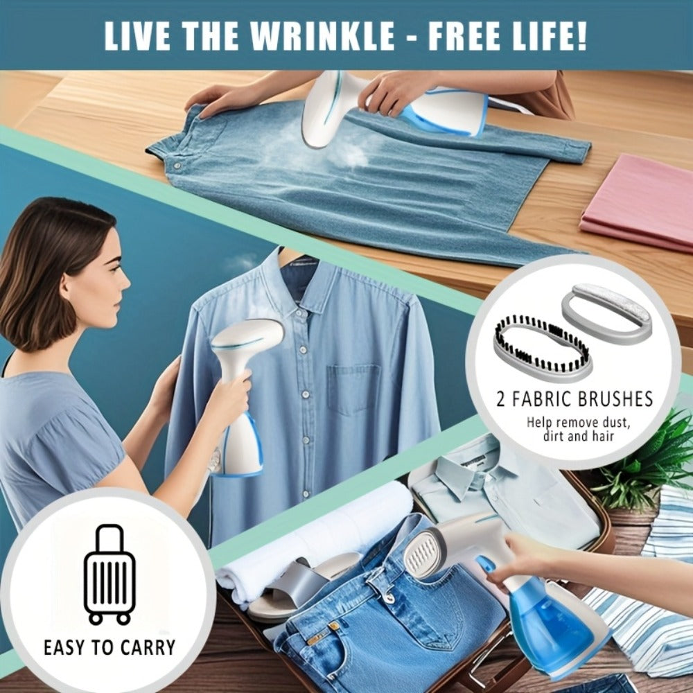 Handheld Garment Steamer 1500W with 9.47oz Removable Water Tank, Portable Fabric Steamer 30s Fast Heat-Up with Accessories Kit, Compact Mini Steam Iron for Clothes Home Travel Offi - product image 7