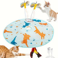 USB Rechargeable 1200mAh Auto Shut-Off 3 Speed Modes Indoor Cat Exercise Toy by Valonii – Interactive Cat Toy Electric Motion Activated 2-in-1 Rotating - product image