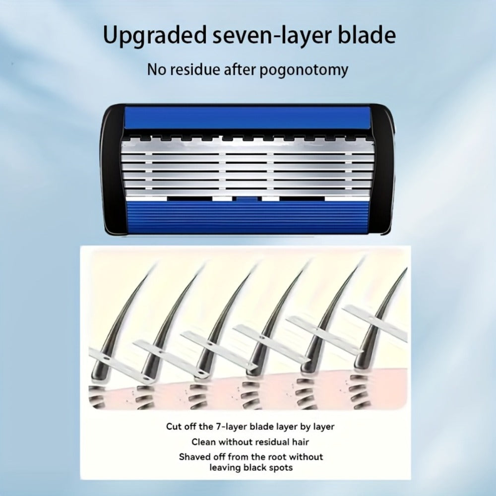 Replaceable Blade Razor for Men Stainless Steel Ultra-Sharp 36 or 72 Blades Anti-Slip Ergonomic Handle Smooth Safe Close Shave Daily Grooming Kit Travel Gift for Him - product image 10