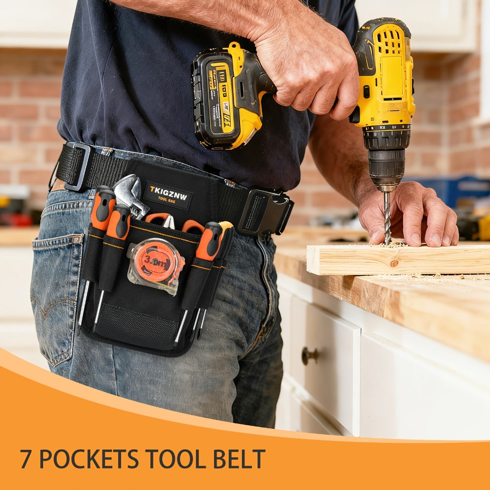 Tool Bag Heavy Duty 7-Pocket PVC Organizer for Mechanics & Electricians – Multi-Pocket Hand Tool Storage Bag, Portable Jobsite Toolbag for Plumbers, Contractors & DIY - product image 2