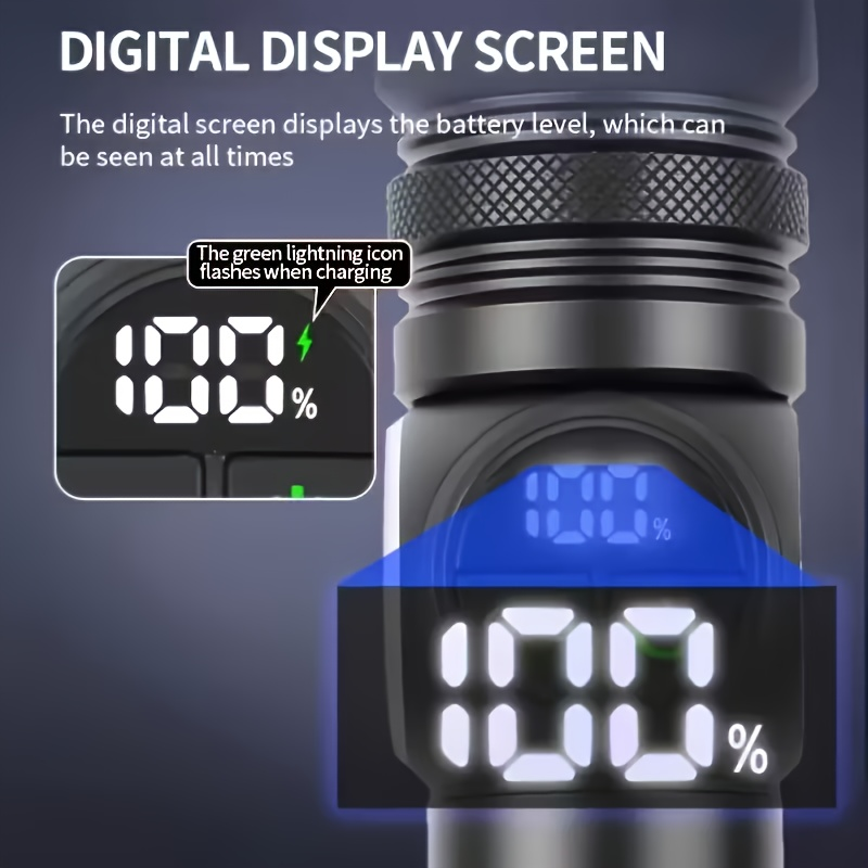 High Lumen Tactical Flashlight 2-Pack | COB Side Light, USB Fast Charging, Zoomable, Multiple Modes for Camping, Cycling, Fishing, Emergency & Outdoor - product image 6