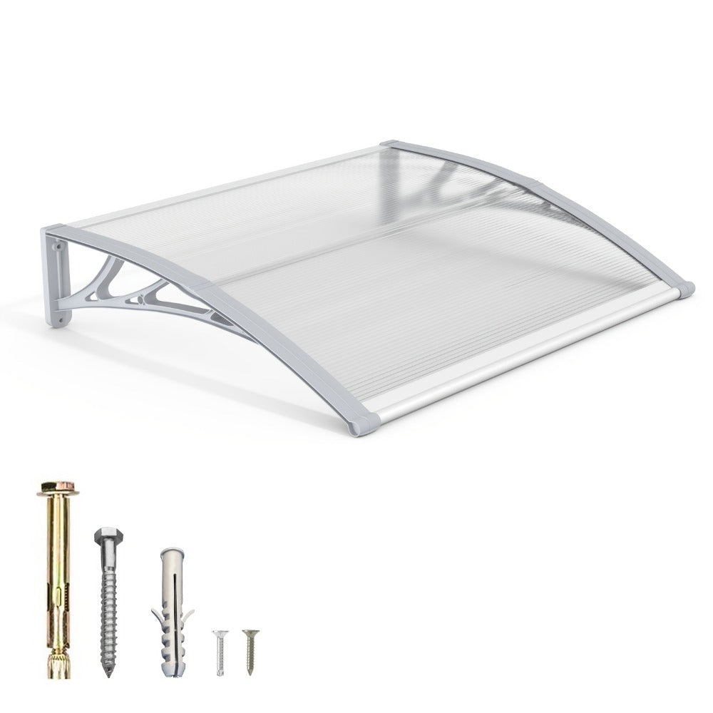 Window Awning Door Canopy Polycarbonate Overhang – UPF 50+ UV & Rain Protection, Leak-Proof Hollow Sheet, Weather-Resistant Outdoor Patio Awning for Doorways, Windows, Storefronts  - product image 16