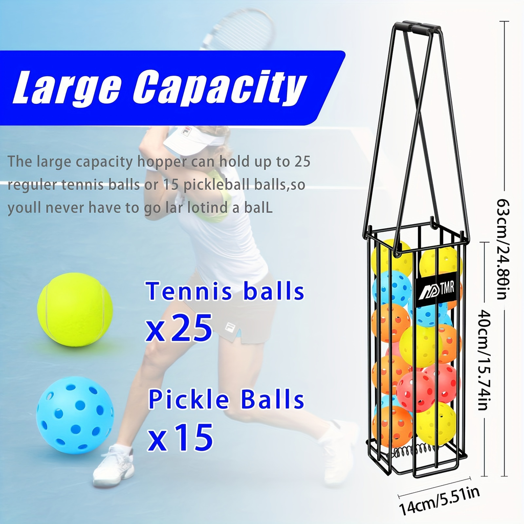 Aluminum Alloy Ball Picker Upper with Handle, Portable Ball Collection Basket for Hassle-free Court Pickup, Storage & Training Tool for Pickleball and Tennis - product image 6