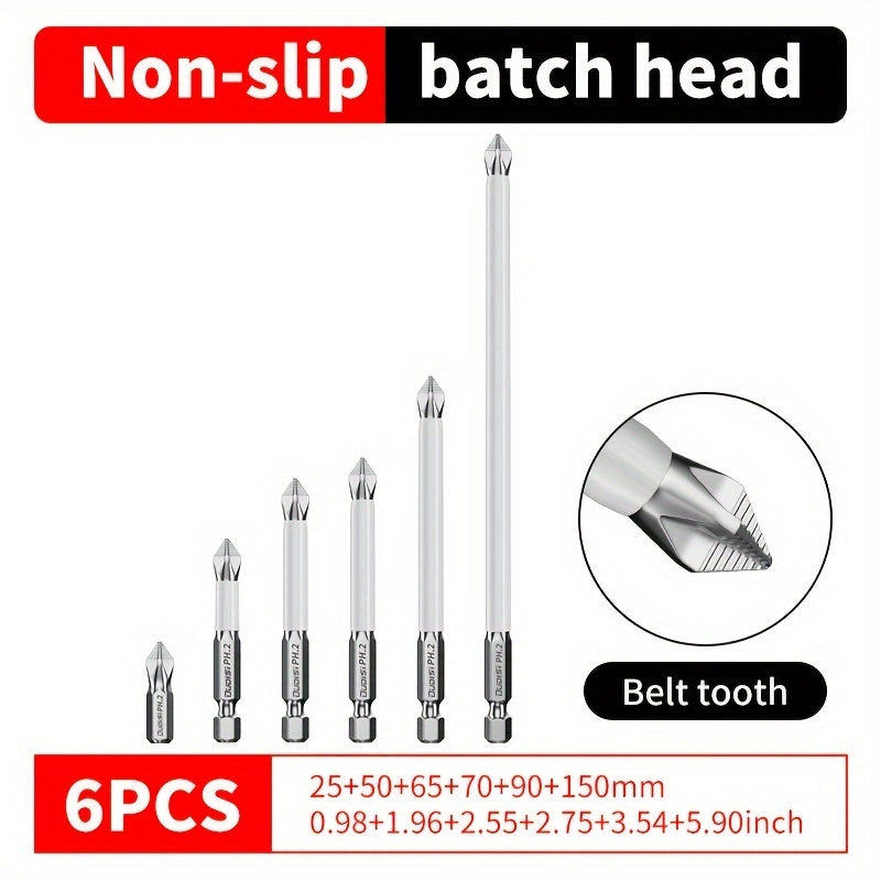 Magnetic Screwdriver Bits Set 6pcs, Phillips Cross Drill Bits with High-Strength Impact Resistance & Non-Slip Design, Electric Screwdriver Bit Kit 25 50 65 70 90 150mm for Power Dr - product image 20
