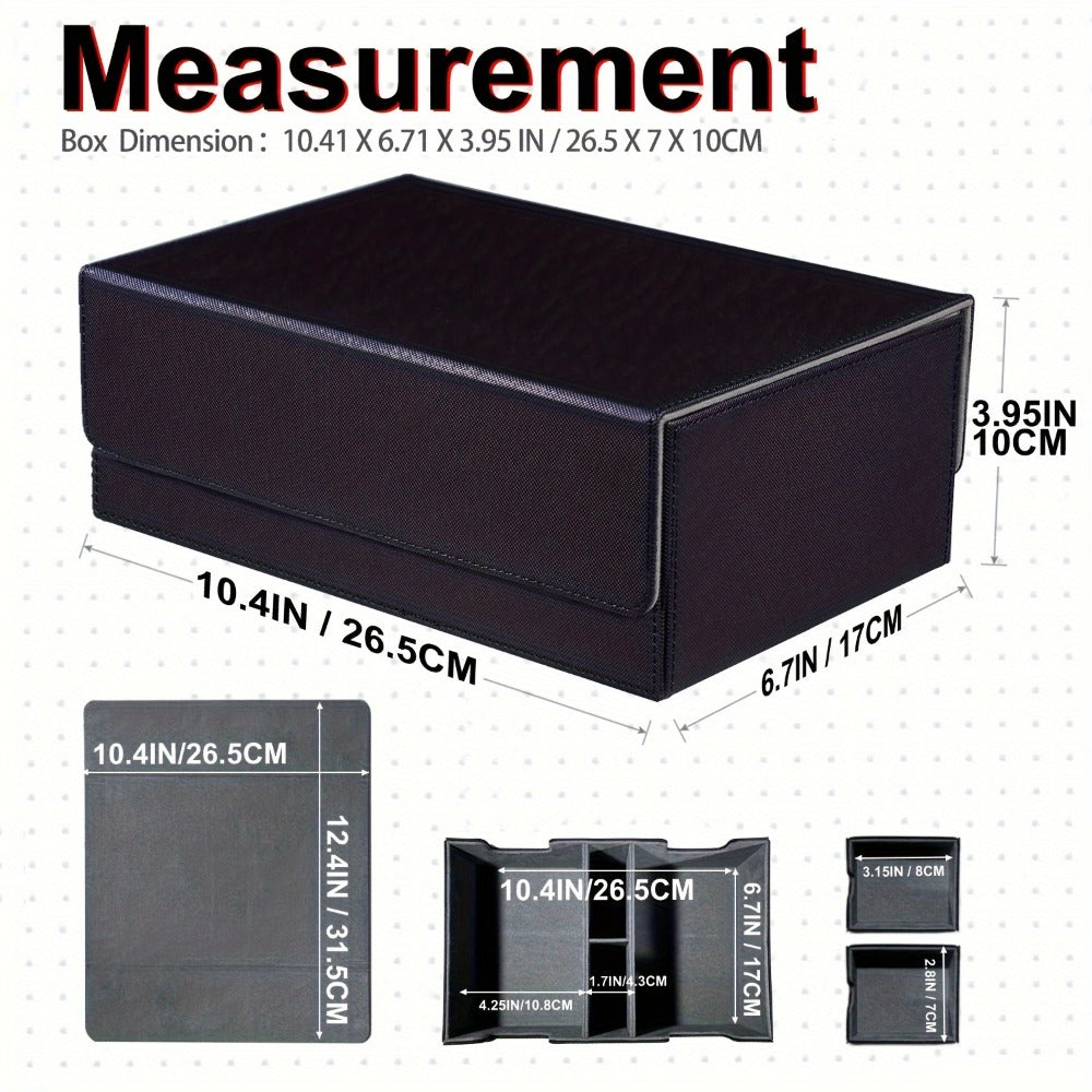 Magnetic Deck Box 600+ Cards High Capacity MTG Card Storage Case 4 Deck Slots with 2 Dice Tray TCG YuGiOh Trading Card Organizer Multiple Colors for Tidy Home - product image 2