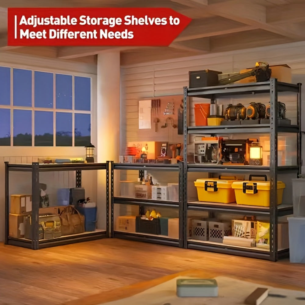 Heavy Duty Shelving Unit 5-Tier Metal Storage Shelves 2000 LBS Capacity, 60"H x 28"W x 12"D Adjustable Steel Rack for Garage, Closet, Pantry & Basement Organization, Easy Assembly  - product image 7