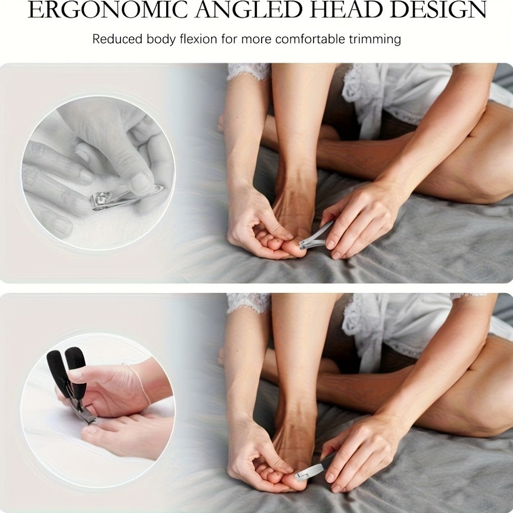 Large Opening Diagonal Blade Toenail Clippers for Thick Nails 5-Piece Set Heavy Duty Stainless Steel Ingrown Toenail Clipper with Nail File for Seniors Men Women Big Toe Cutter Kit - product image 8