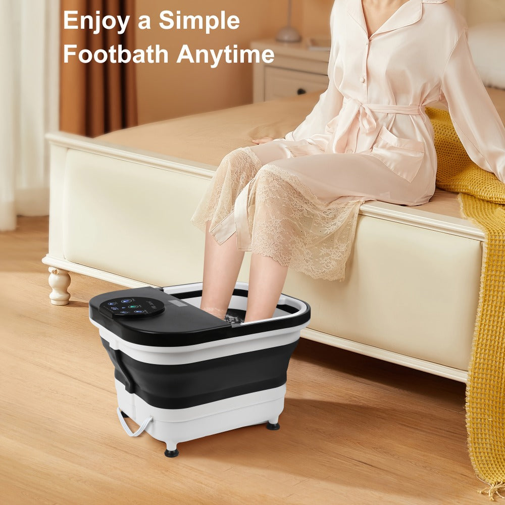 Foldable Foot Spa Bath with 20 Massage Rollers – Touchscreen Temperature Display, Remote Control & Shower Sprayer | Space-Saving Electric Foot Soak Tub for Home Relaxation, Heartfe - product image 10