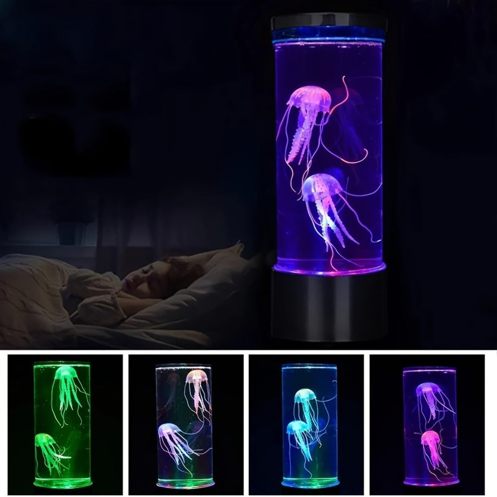 Jellyfish Lamp Deep Sea Atmosphere Night Light - Lifelike Color Changing LED Jellyfish Lava Lamp for Bedroom, Home Decor, Headboard, Easy Install, Soft Glow Nightlight Gift - product image 7
