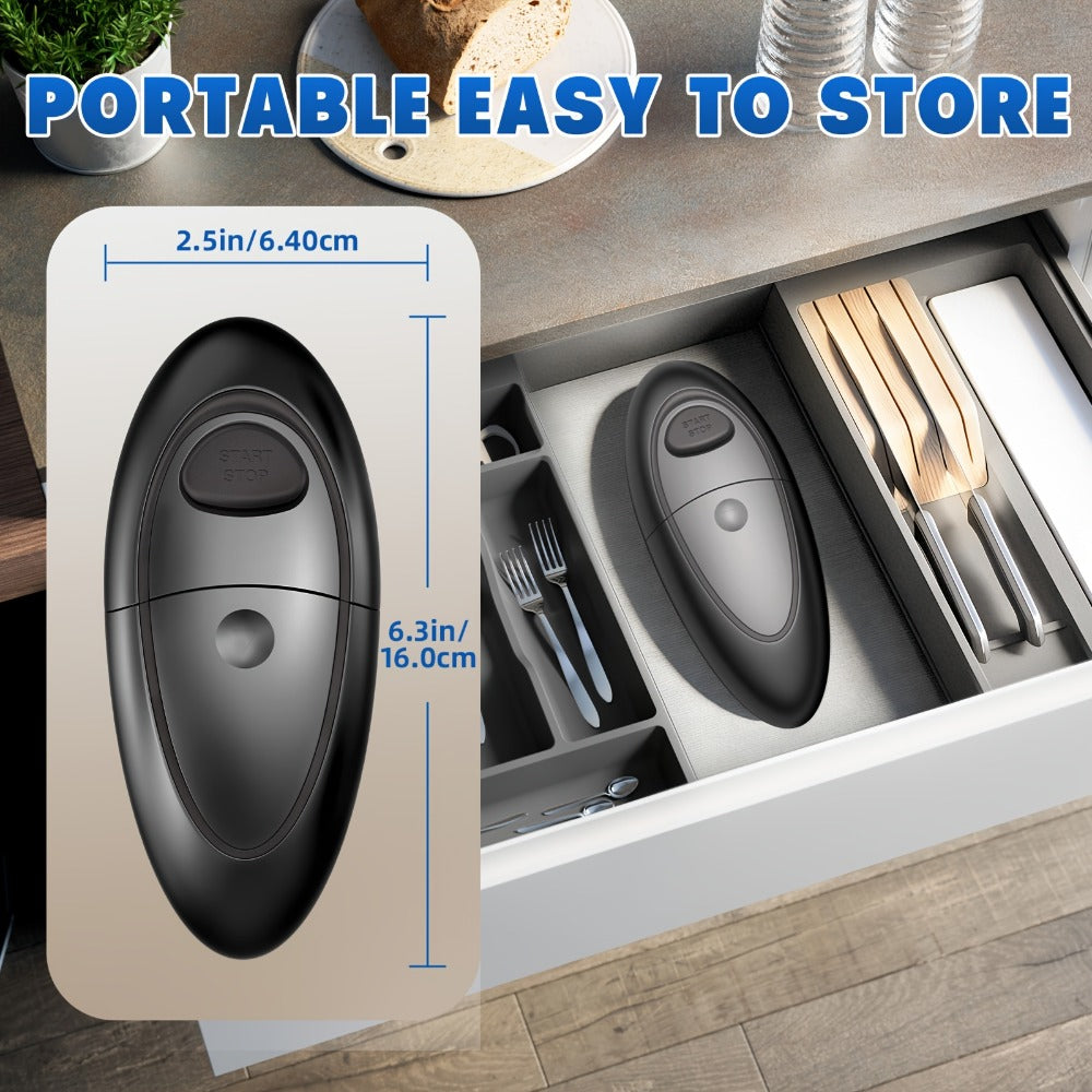 Electric Can Opener One-Touch Automatic – Smooth Edge Battery Operated Handheld Opener for All Can Sizes, Best Kitchen Gadget for Seniors, Arthritis & Weak Hands, Great Gift Idea - product image 4