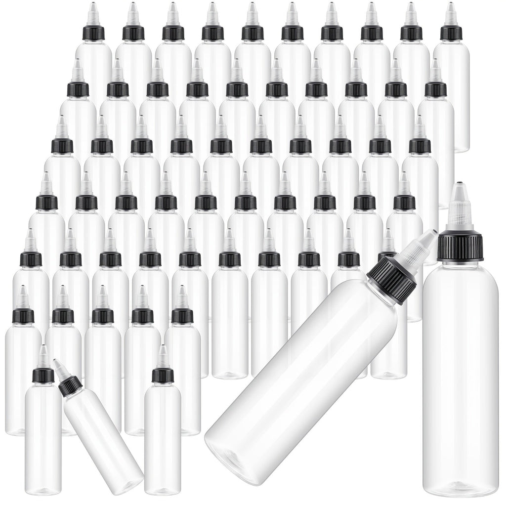 Squeeze Bottles 4oz 100 Pack with Twist Top Caps Empty Plastic Refillable Dispensing Bottles BPA Free for Hair Oil Essential Oil Condiment Sauce Lotion Skincare Salon Kitchen Resta - product image 6