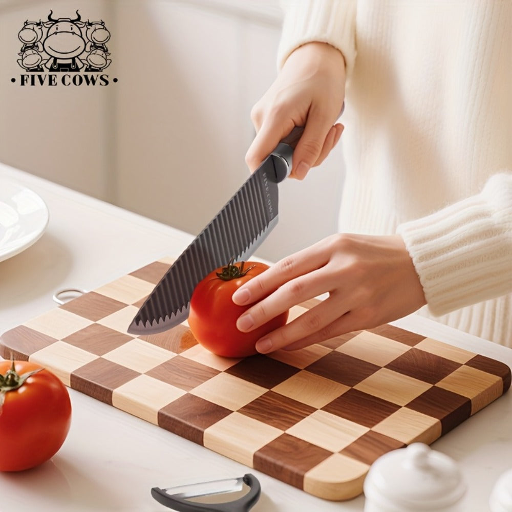 Hand Forged Chef Knife Set with Knife Rack Butcher Knife Bone Cutter Meat Cleaver Vegetable Chopper Kitchen Knife Set for Cooking Camping BBQ Outdoor Hunting Holiday Gift - product image 12