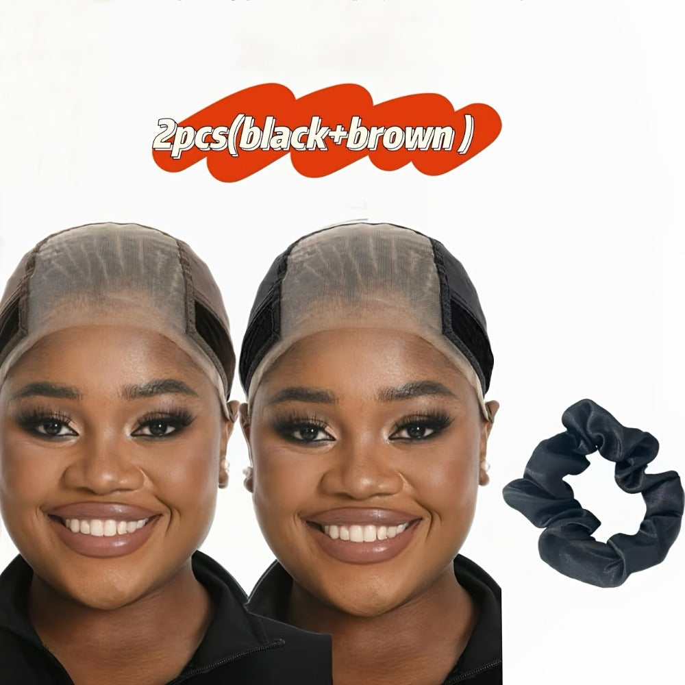 Transparent Lace Wig Cap 4x5 with Ear Cutouts Adjustable Non-Slip Soft Breathable for Women | 6 Colors Brown Blonde Black 613 | Daily Wear Secure Fit Wig Base - product image 8