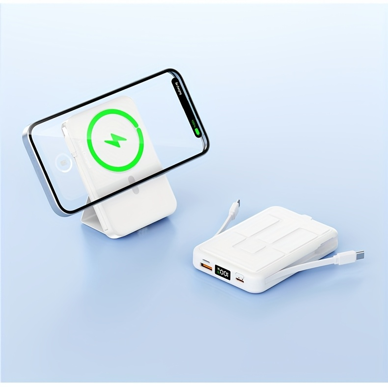 10000mAh Mobile Power, 22.W Magnetic Charging Treasure, Comes with Convenient Dual Cable, with LED Power Display, Stand Mobile Power, Can Charge 5 Devices At The Same Time, Comes w - product image 5