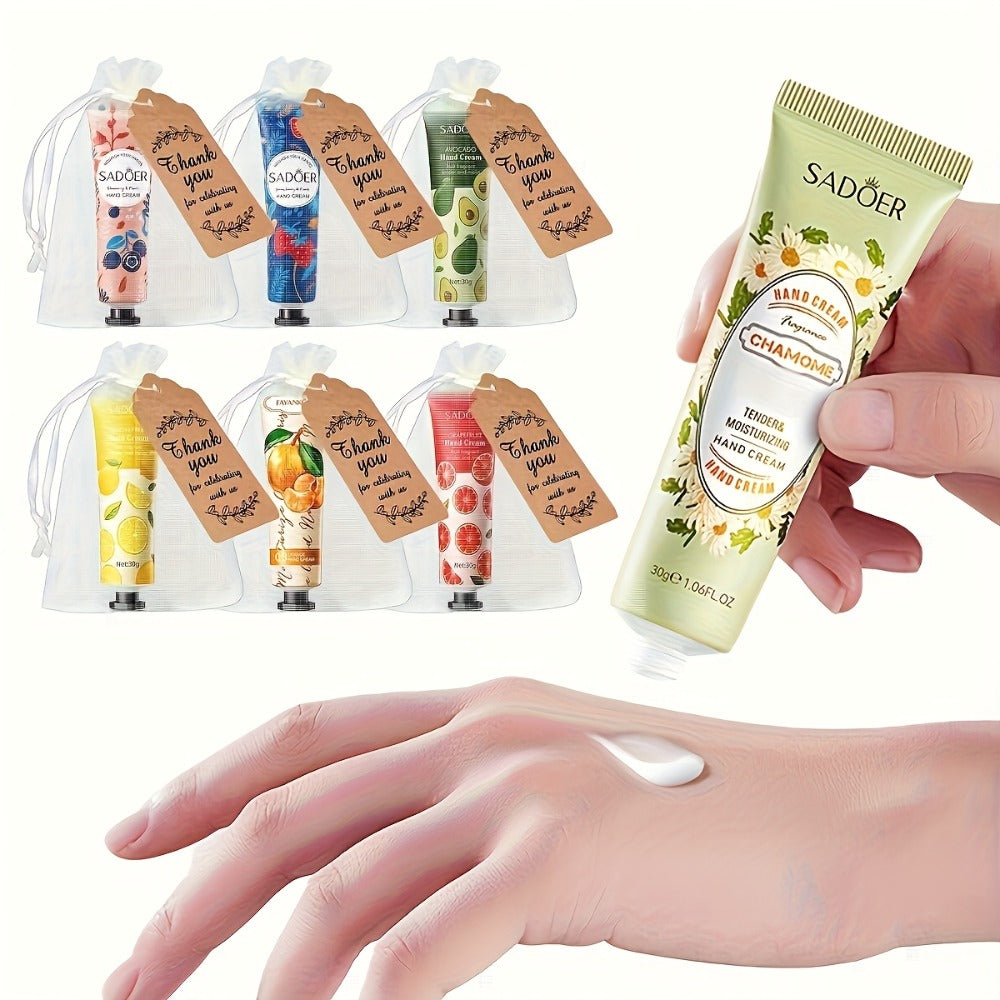 Wedding Favor Hand Cream Set 30pcs — Sadoer Travel Size Mini Moisturizing Lotion with Lactic Acid & Glycerin, Plant Scented Bulk Gift for Dry Cracked Hands Bridal Shower Party Favo - product image 7