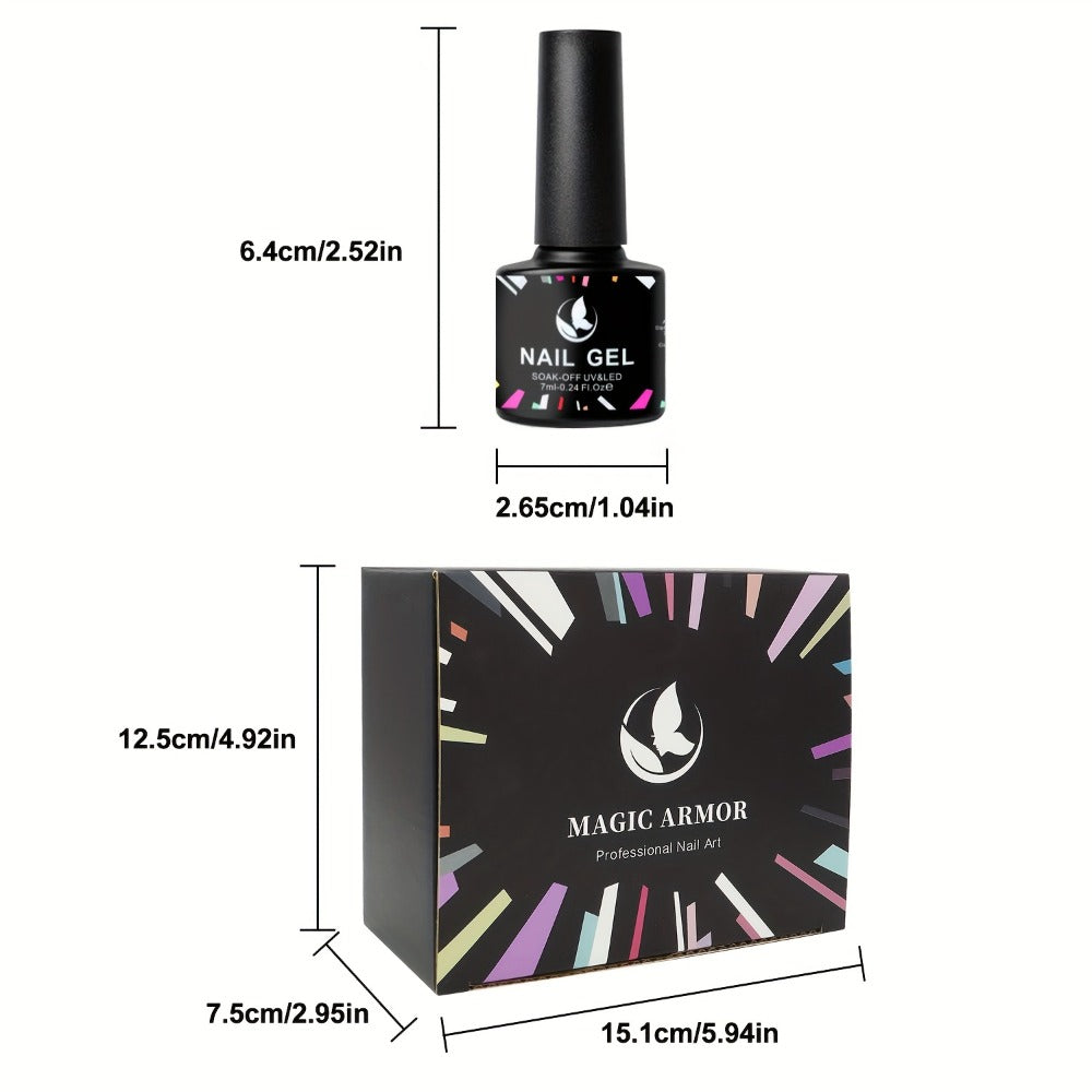 Pastel Gel Nail Polish Set 32 Colors Floral Rhapsody Series – Nude Gray Pink Blue Soak-Off UV/LED Curable, Four Seasons Manicure Starter Kit for Women Salon & Home Nail Art Gift - product image 4