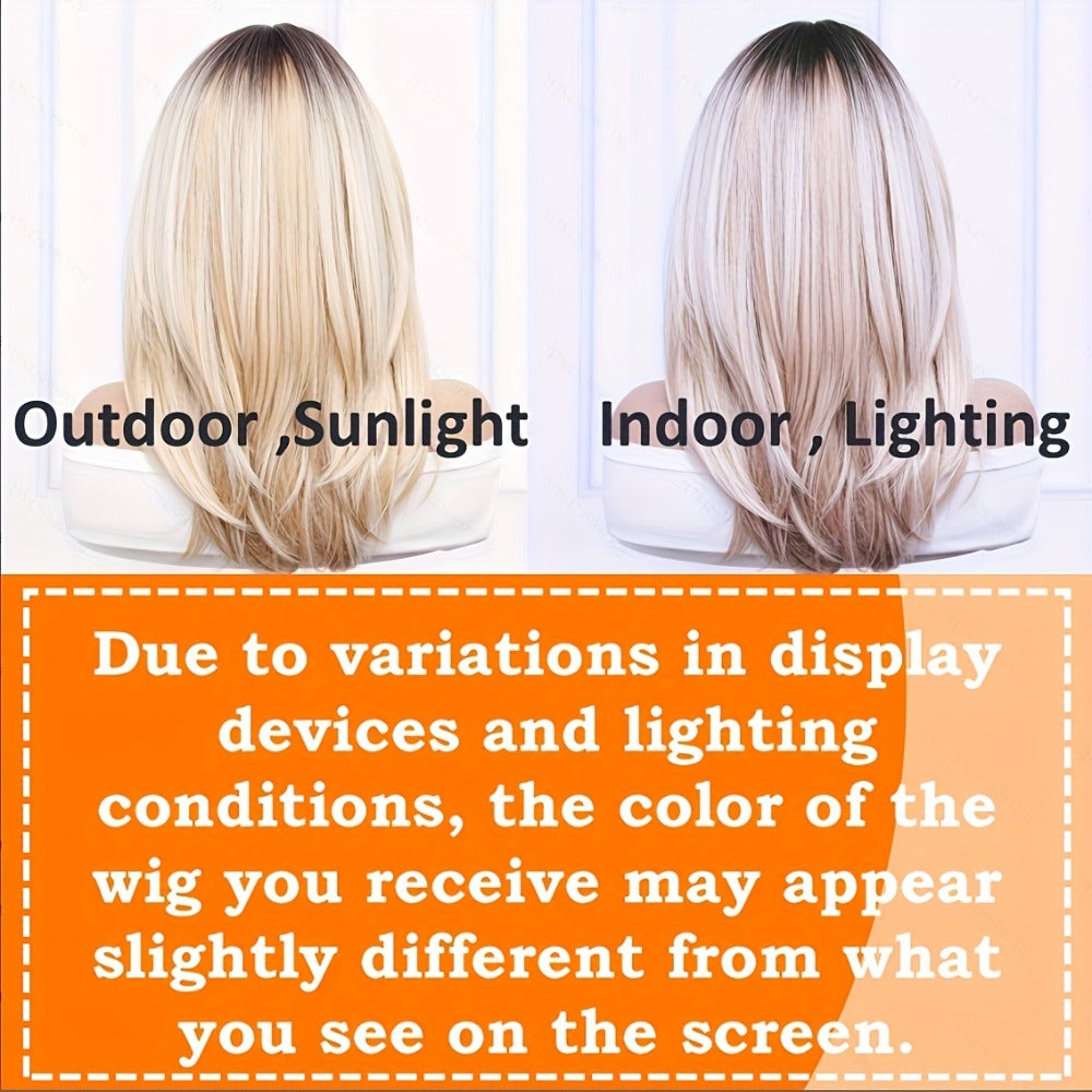 Heat Resistant Synthetic Wig Long 24 Inch 6 Colors Dark Brown Ivory Light Golden for Women Daily Wear Party Holiday Beginner Friendly Natural Look - product image 16