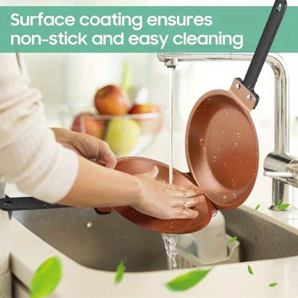 Reversible Non-Stick Pancake Skillet – Foldable Stainless Steel Flip Pan for Fluffy Pancakes, Omelettes & Frittatas | Dual-Sided Coating Dishwasher Safe Breakfast Cookware Pan - product image 8