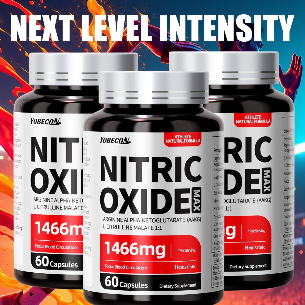 Nitric Oxide Supplement 1466mg with L-Arginine, L-Citrulline & Beet Root — Boosts Blood Flow, Muscle Pump, Endurance & Athletic Performance | Pre-Workout Capsules for Men & Women | - product image 6