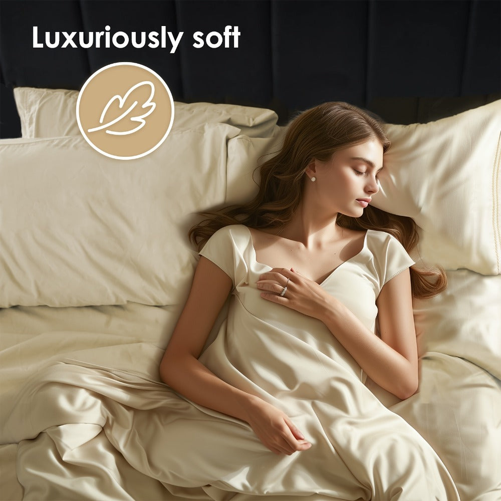 Bed Sheet Set Deep Pocket Soft Microfiber - Fitted Sheet Flat Sheet & Pillowcases Twin Full Queen King - Cooling Breathable Fade Resistant Sheets for Daily Use Dorms Guest Rooms - product image 14