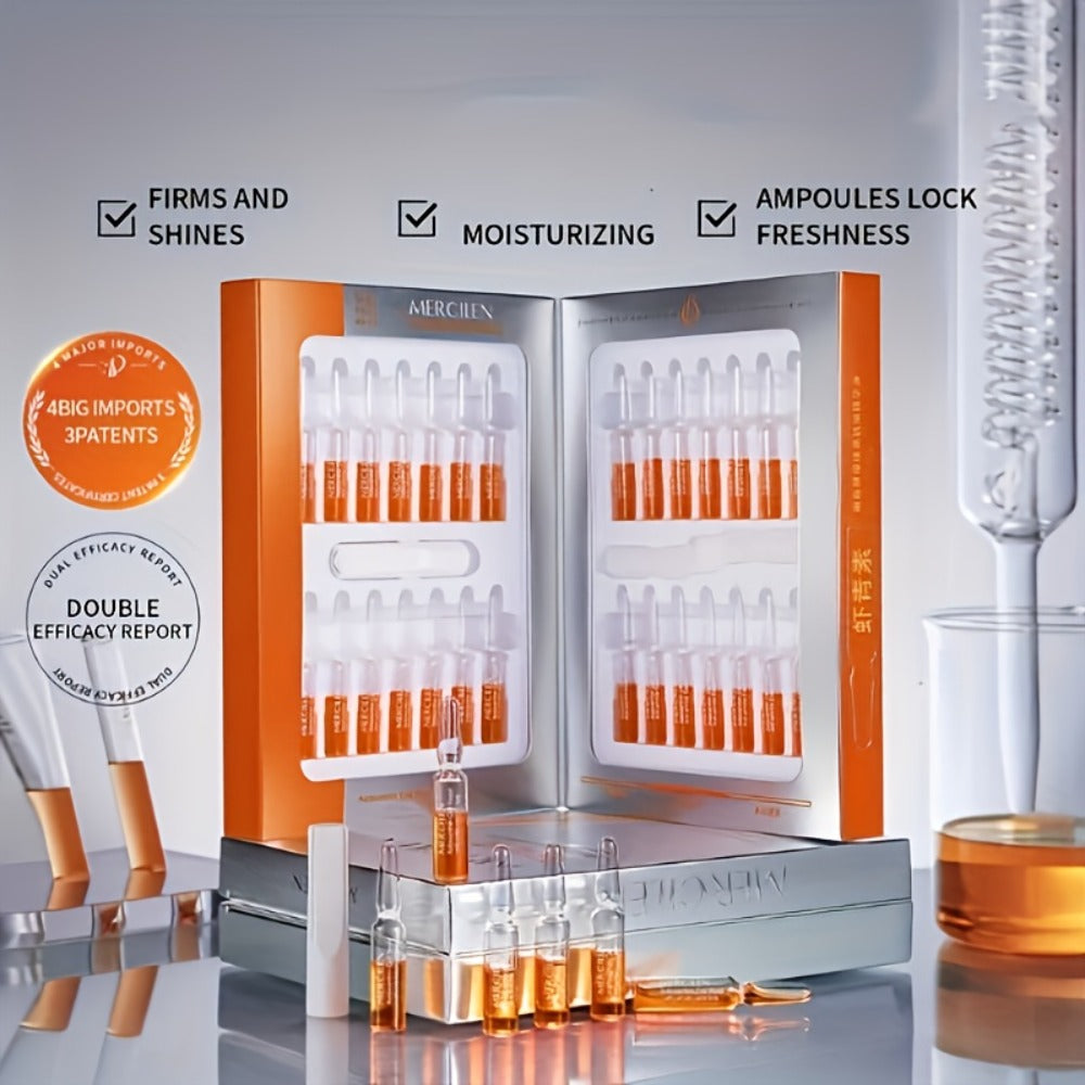 Astaxanthin Hydrating Essence Ampoules 28-Pack 2ml Each with Niacinamide Hyaluronic Acid Collagen Firming Brightening Daily Skincare for Men Women Travel - product image 7