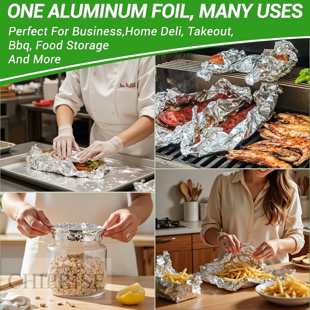 Pre-Cut Aluminum Foil Sheets 200-Count 9x10.75 Inch Pop-Up Dispenser Box Heavy Duty Foil for Baking Grilling Roasting Cooking Food Storage Restaurant - product image 4