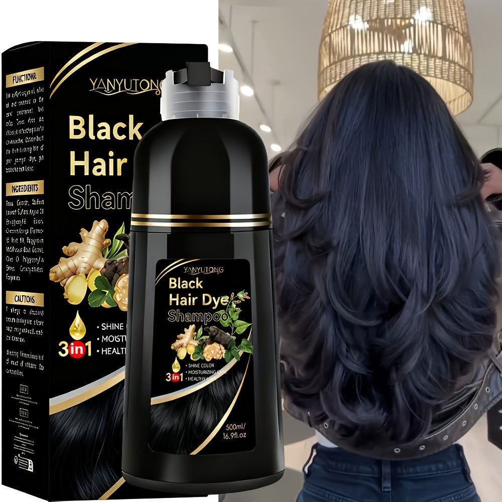 Ammonia-Free Herbal Hair Color Shampoo 3-in-1 Colors in 15 Minutes Lasts 30 Days - Semi Permanent Gray Coverage Moisturizing Cleansing Black Dark Brown Chestnut Brown Red for Women - product image 19
