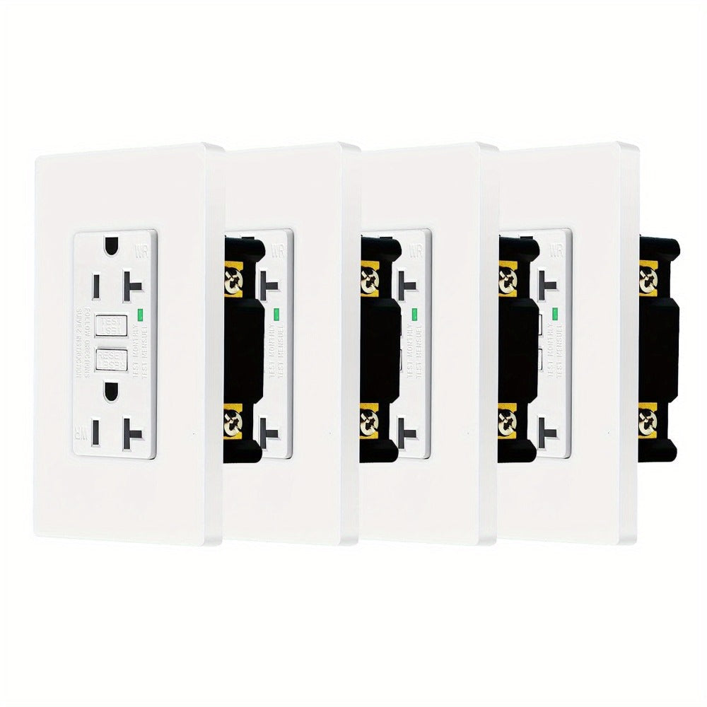 GFCI Outlet 20 Amp Tamper Resistant WR Weather Resistant with Wall Plate ETL Listed LED Indicator Test Reset Button Ground Fault Circuit Interrupter for Bathroom Kitchen Garage 2 4 - product image 2