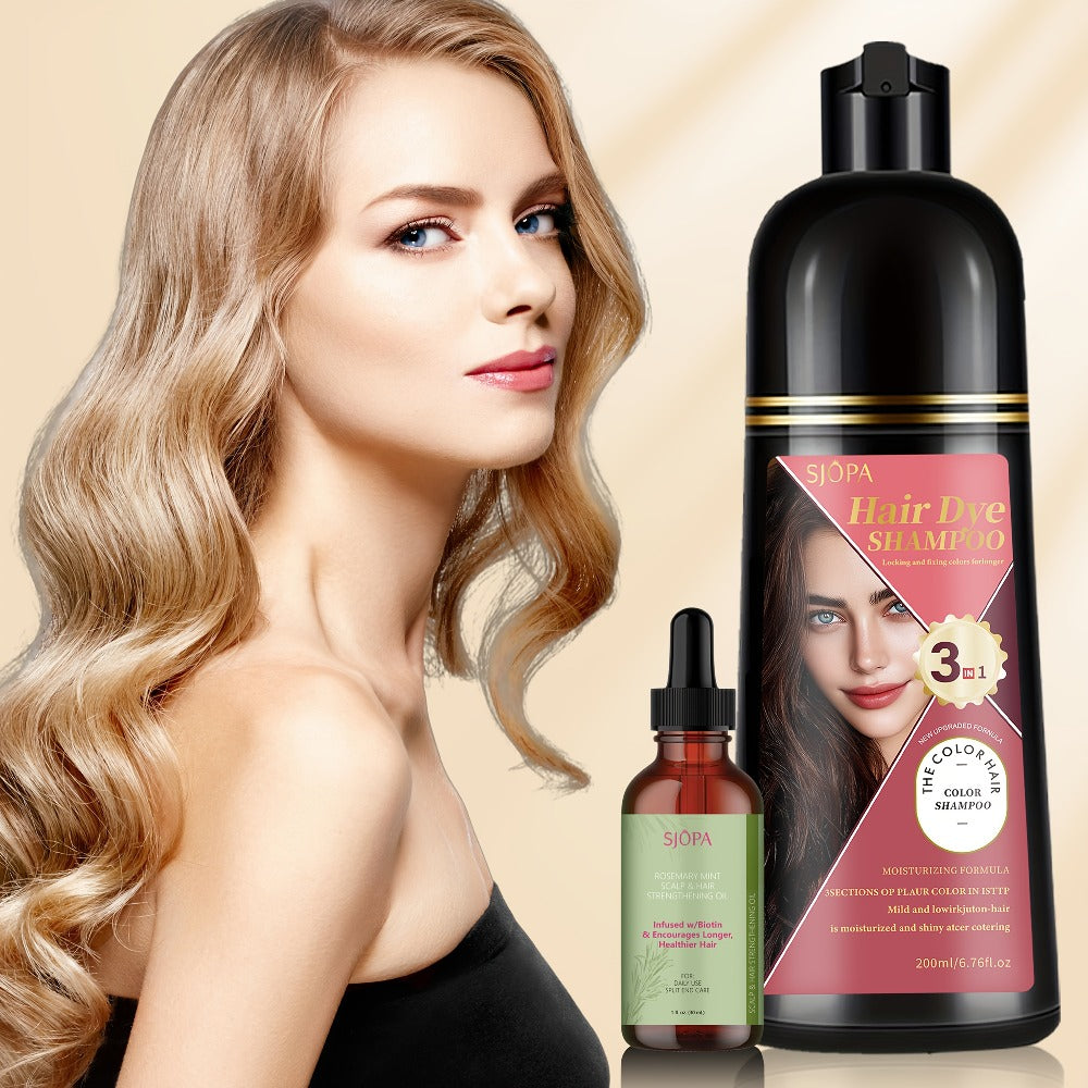 Hair Color Dyeing Shampoo 3-in-1 with Plant Squalane & Glycerin — Colors, Conditions & Cleanses in One Wash | No Developer Needed | 10 Shades | Easy At-Home Hair Coloring for Women - product image 4
